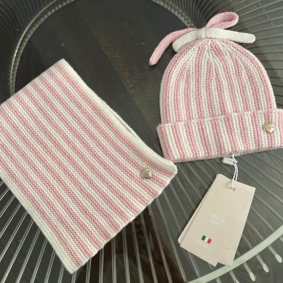 Armani baby scarf and hat set
